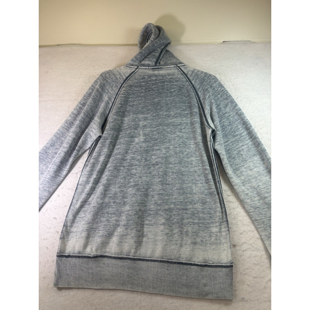 J America Acid Wash Grey Hoodie M Oversized Kangaroo Pocket MITTEN BREWING CO - Picture 4 of 10